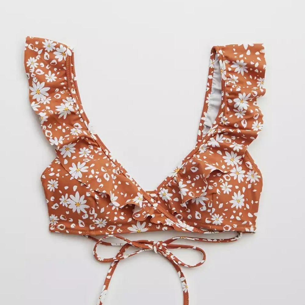 ISO Aerie Ruffle Wrap Bikini